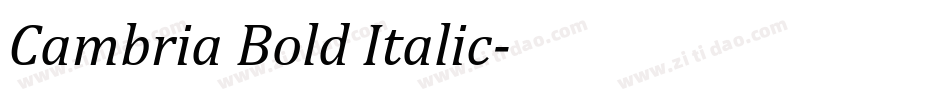 Cambria Bold Italic字体转换